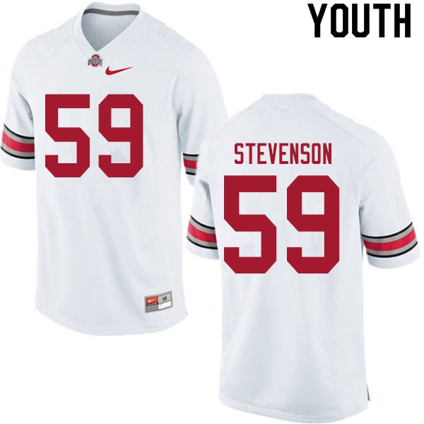 Ohio State Buckeyes #59 Zach Stevenson Youth University Jersey White OSU30792